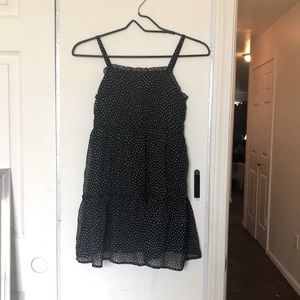 Black and white bohemian dress